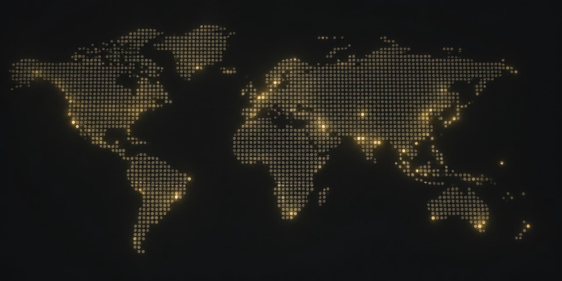 Dotted world map indicating countries where MYFINTAX clients are based